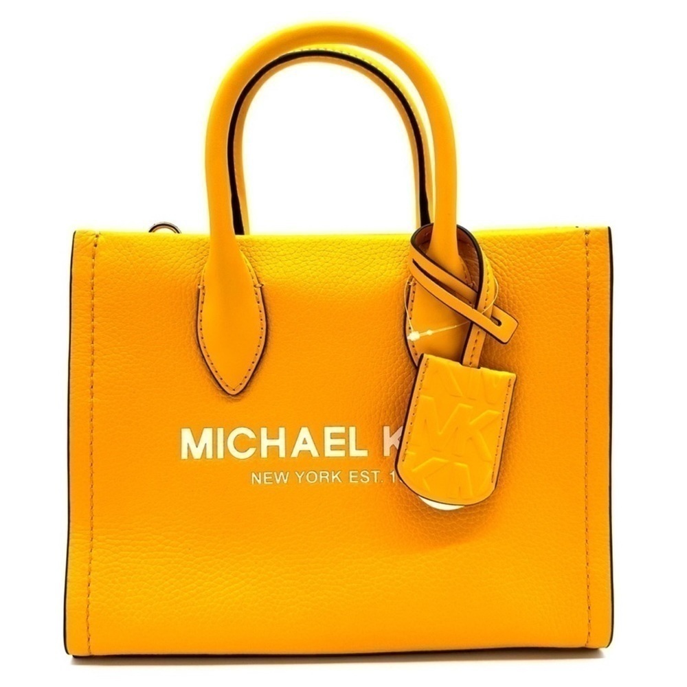 Michael Kors Mirella Small Shopper Top Zip Tote Crossbody Bag Jasmine Yellow